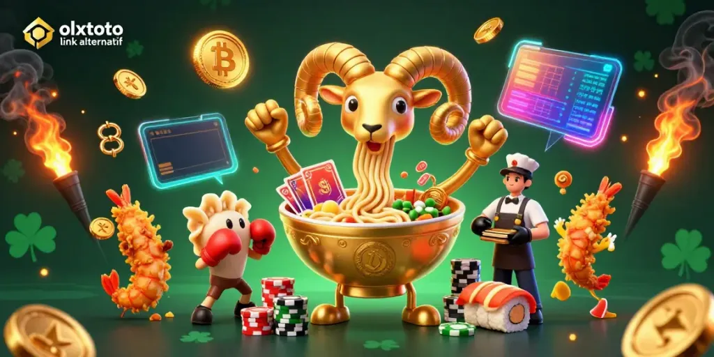 Experience the excitement of olxtoto link alternatif with energetic casino characters and vibrant game elements.