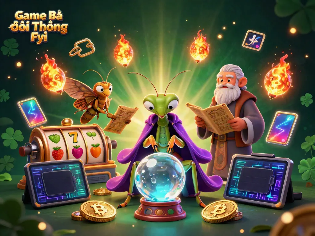 Experience thrilling wins with Game Bài Đổi Thưởng Fyi featuring vibrant casino elements and mystical characters.