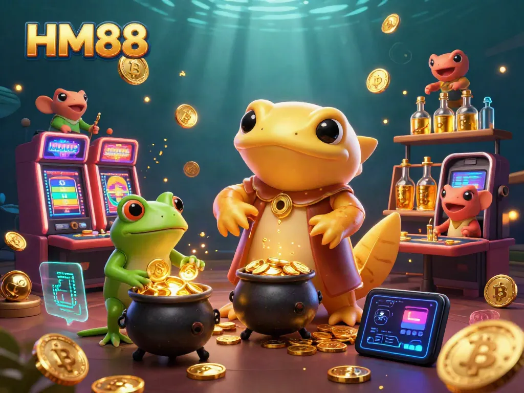 Experience HM88 as a golden salamander alchemist transforms metals to coins in a vibrant casino.