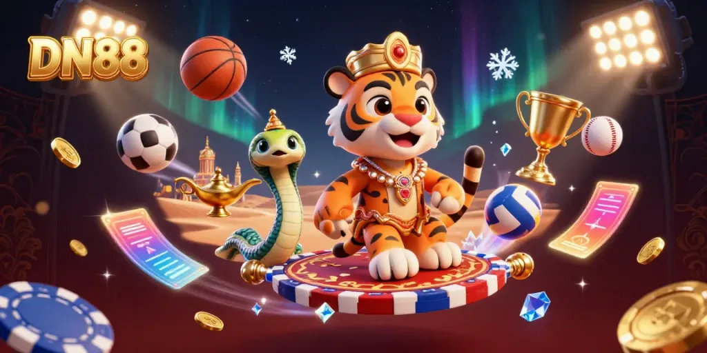 Engage in thrilling casino adventures with DN88 featuring a sultan and magical elements.