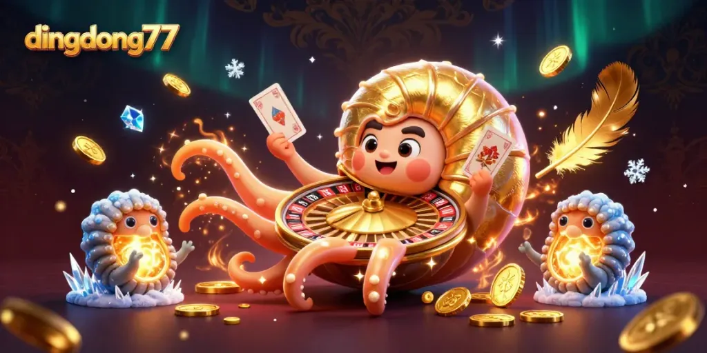 Spin to win with dingdong77's vibrant gaming universe filled with excitement and dynamic casino elements.