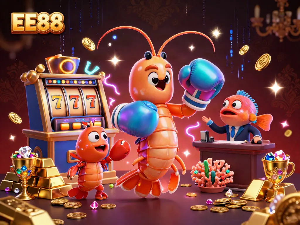 Watch the ocean's toughest pair, the mantis and pistol shrimp, winning at EE88 slots!
