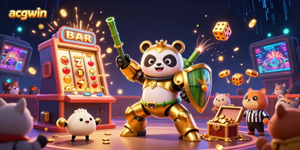 Experience thrilling gameplay and jackpots in a vibrant acgwin casino scene with unique characters.